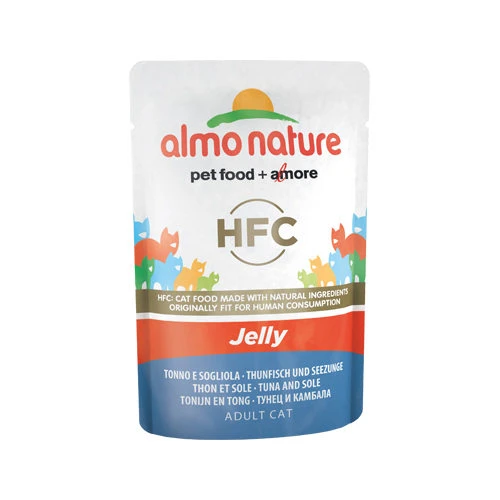 Almo Nature HFC Jelly Cat Food - Meal Pouch - Tuna And Sole 3 Almo Nature HFC Jelly Cat Food - Meal Pouch - Tuna And Sole