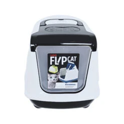Moderna Flip Cat Litter Box - Black -Supplies Store moderna kattentoilet flip cat zwart 170860 2000 none